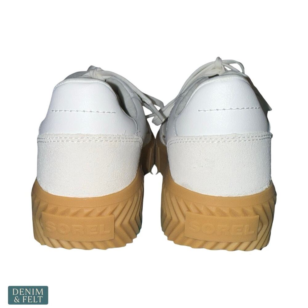 NEW Sorel Ona Ave T-Toe Sneaker Sea Salt Gum Platform Leather Retro Streetwear - Picture 10 of 16